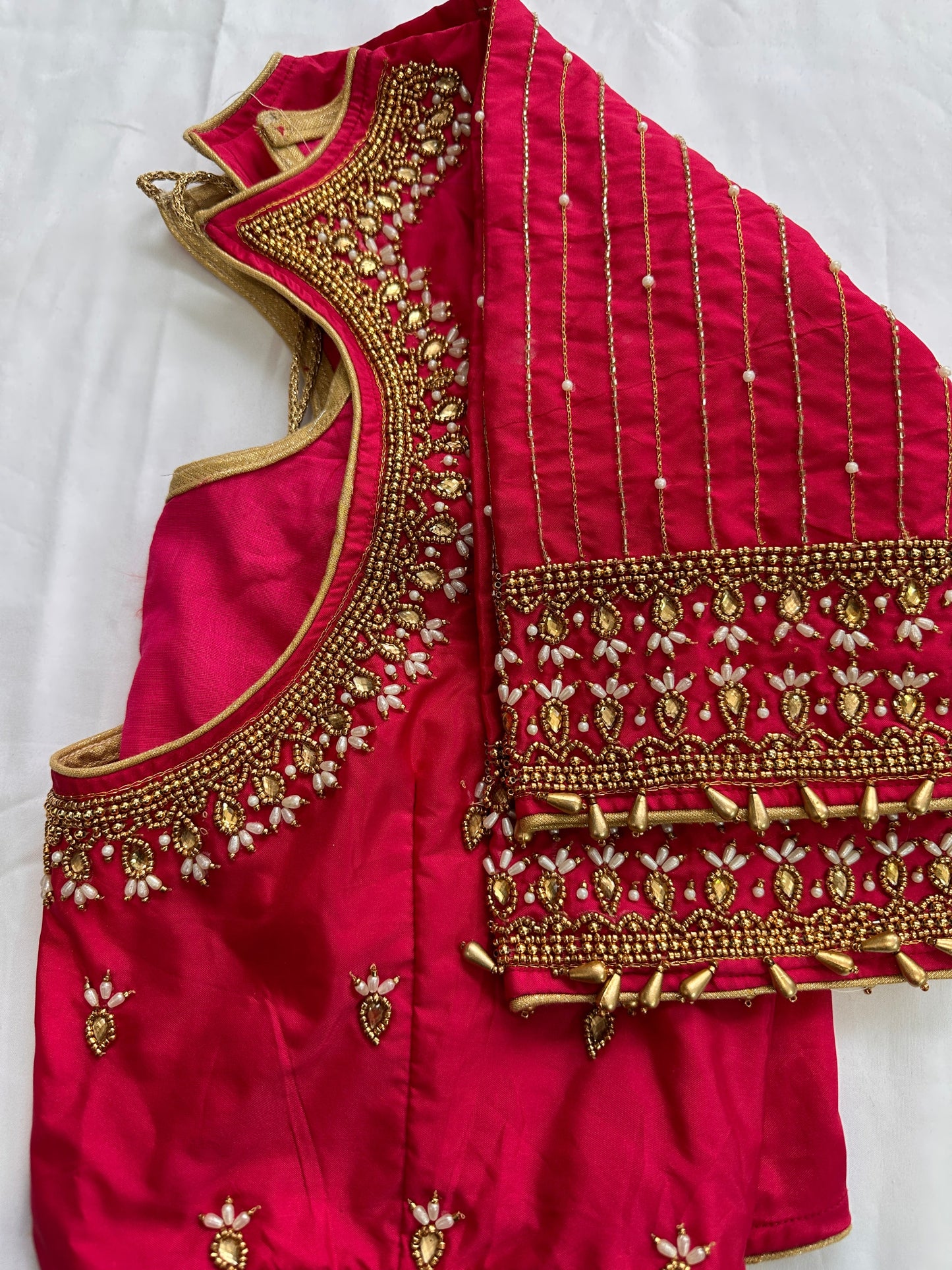 Pink Maggam work blouse