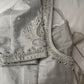 Silver Maggam work blouse