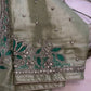Green Maggam work blouse