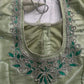 Green Maggam work blouse