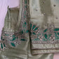 Green Maggam work blouse