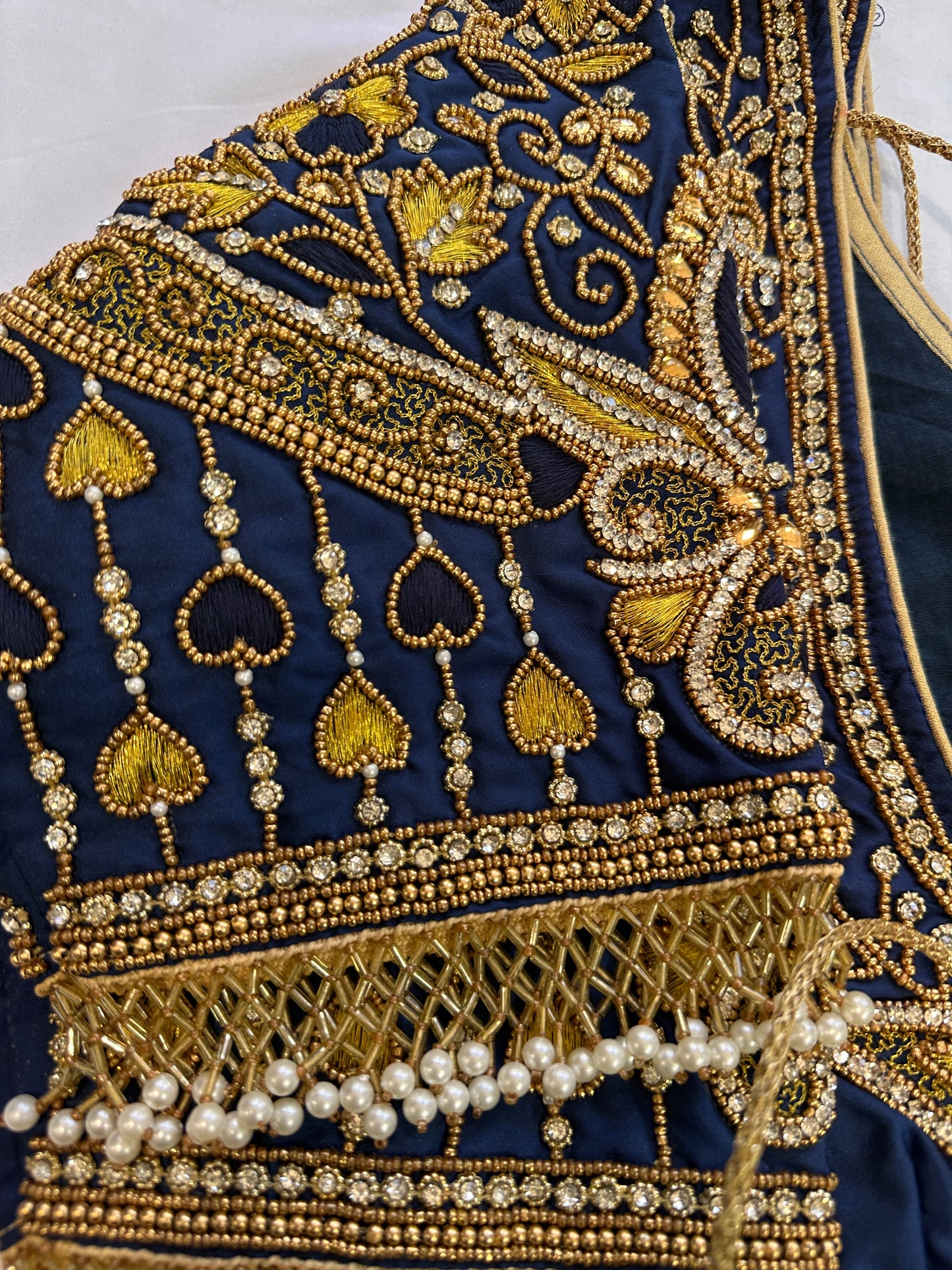 Blue Maggam work blouse