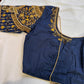 Blue Maggam work blouse