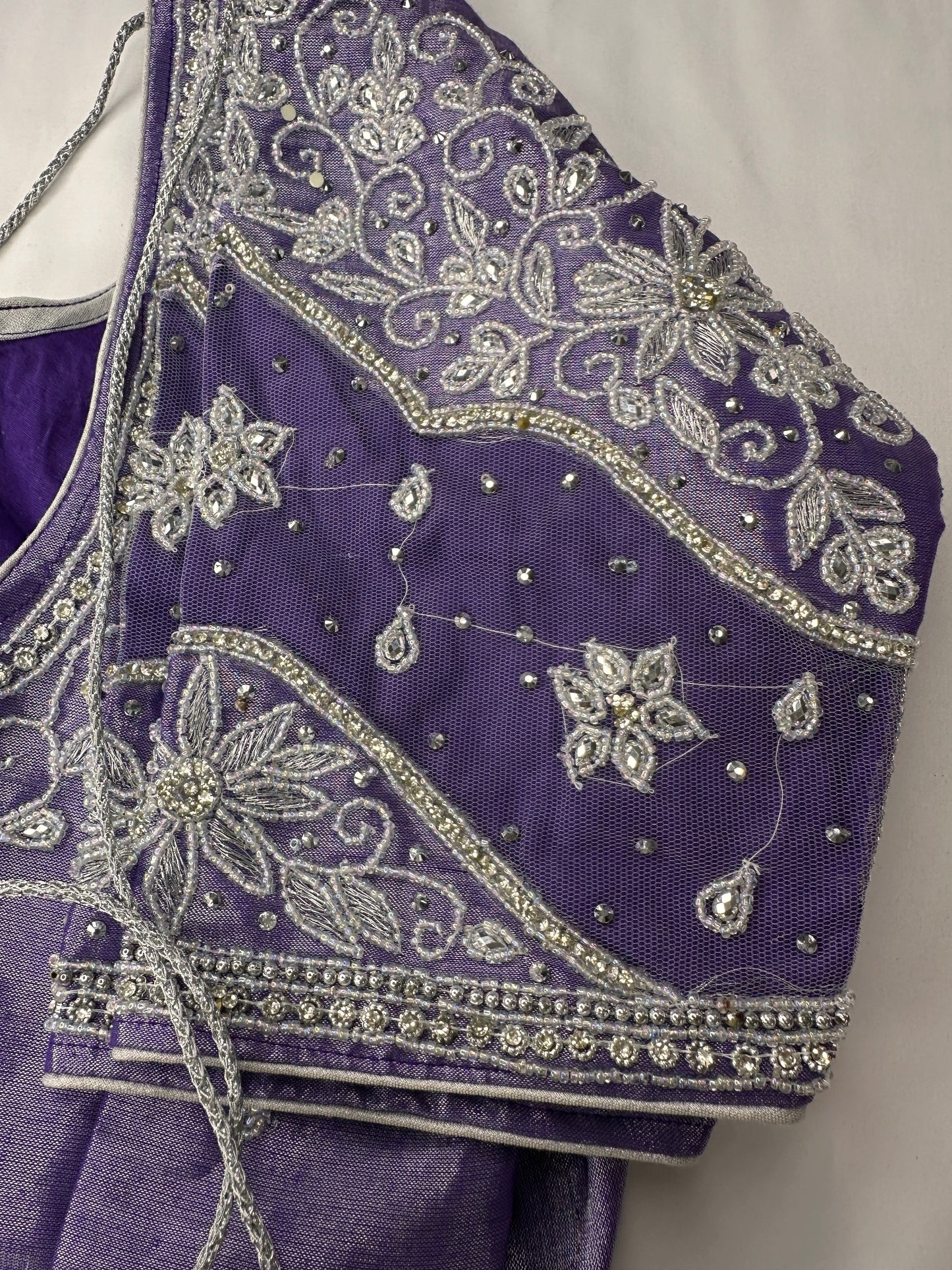Purple Maggam work blouse