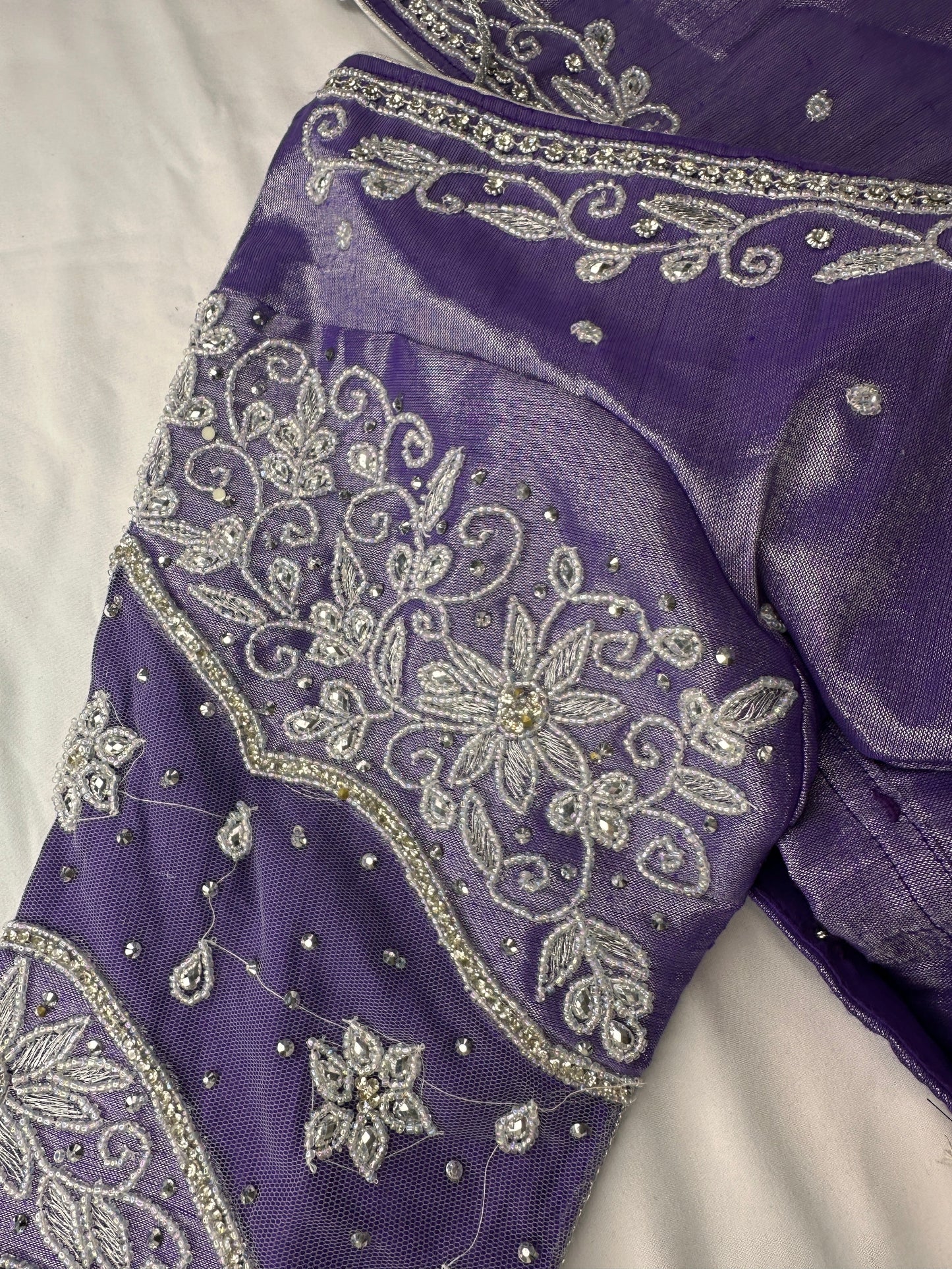 Purple Maggam work blouse