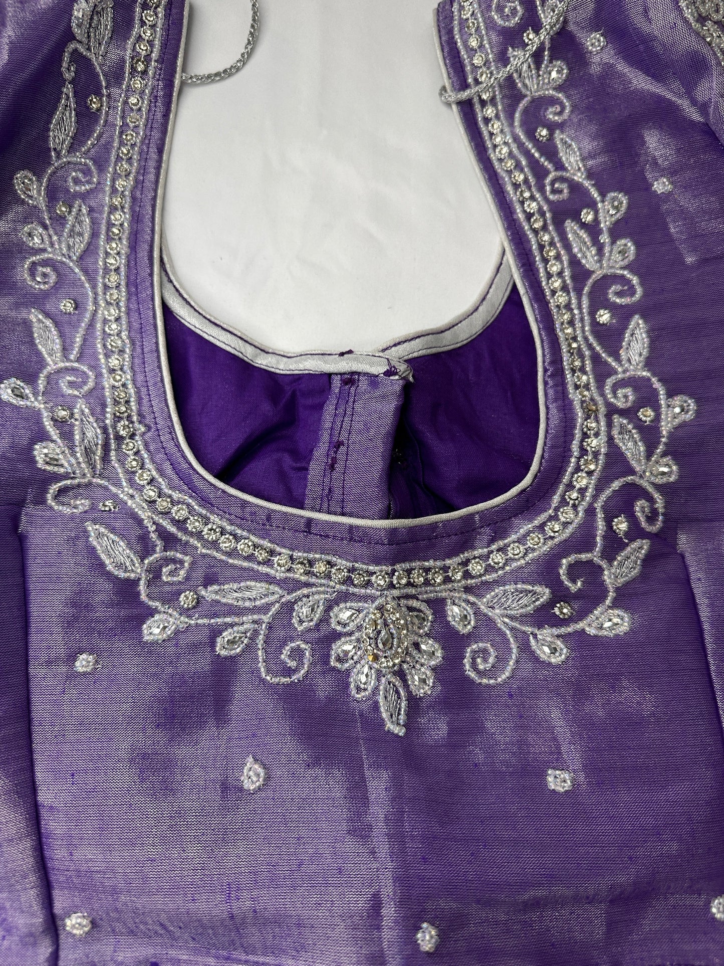 Purple Maggam work blouse
