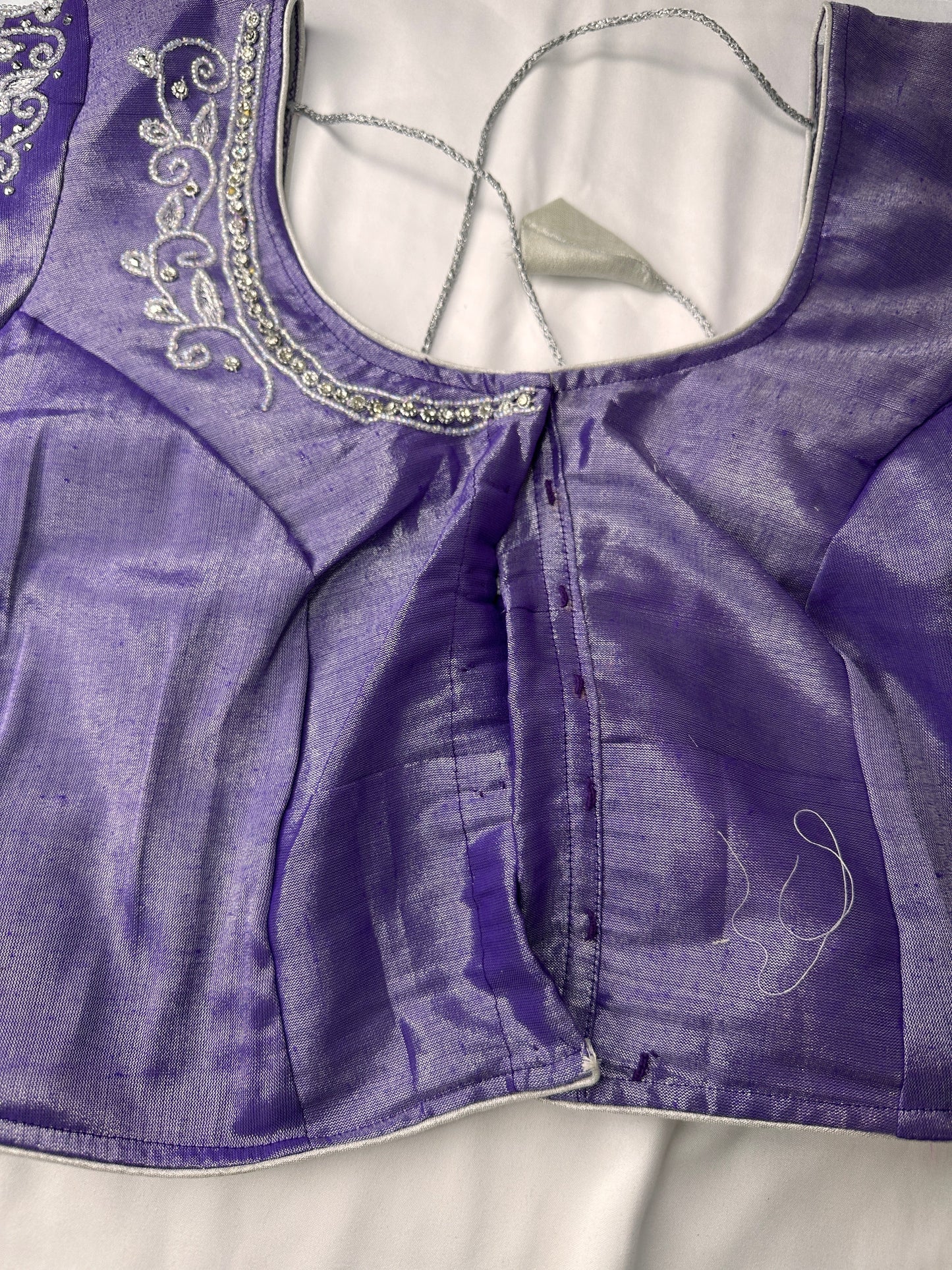 Purple Maggam work blouse
