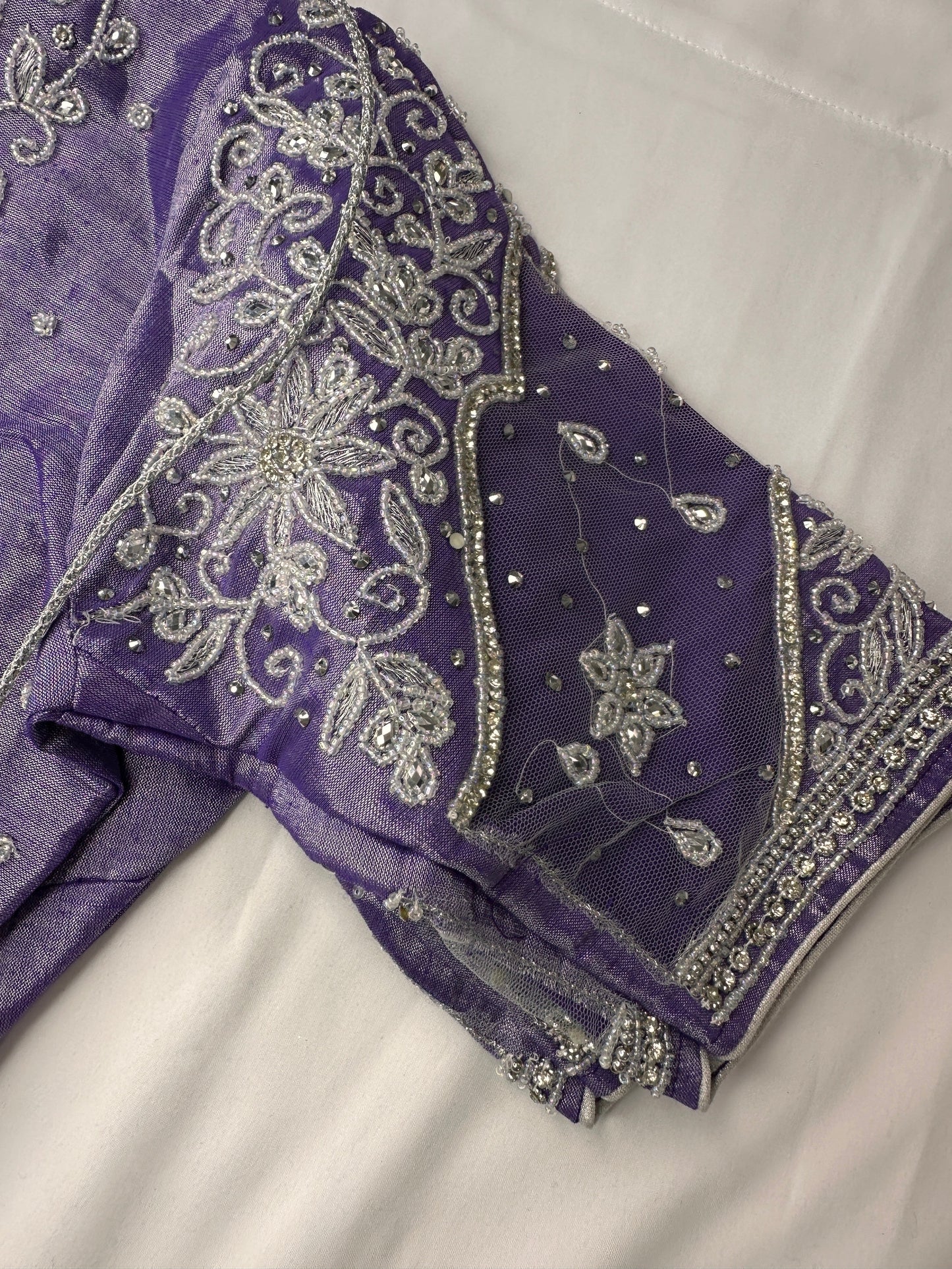 Purple Maggam work blouse