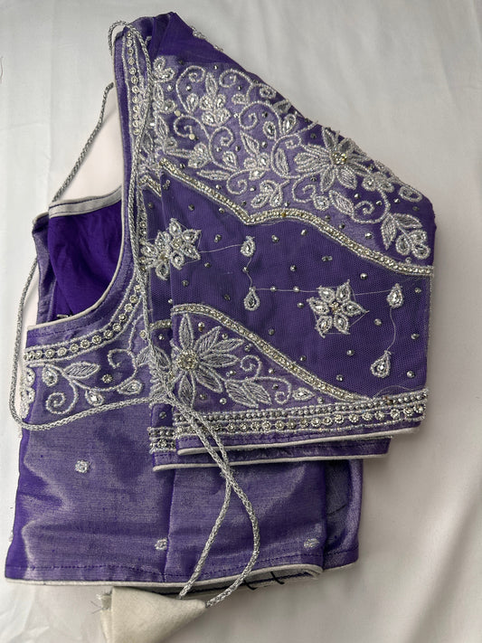 Purple Maggam work blouse
