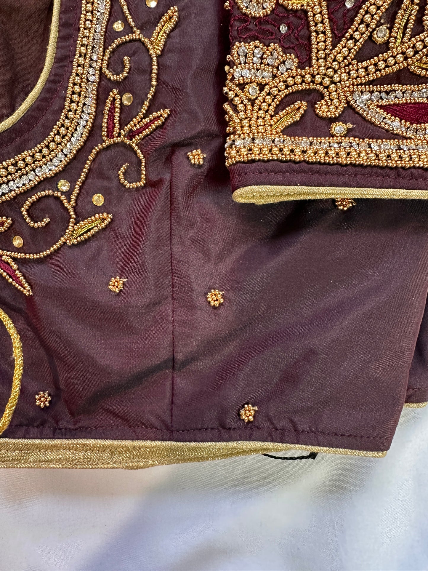 Brown Maggam work blouse