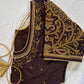 Brown Maggam work blouse