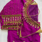 Pinkish Purple Maggam work blouse