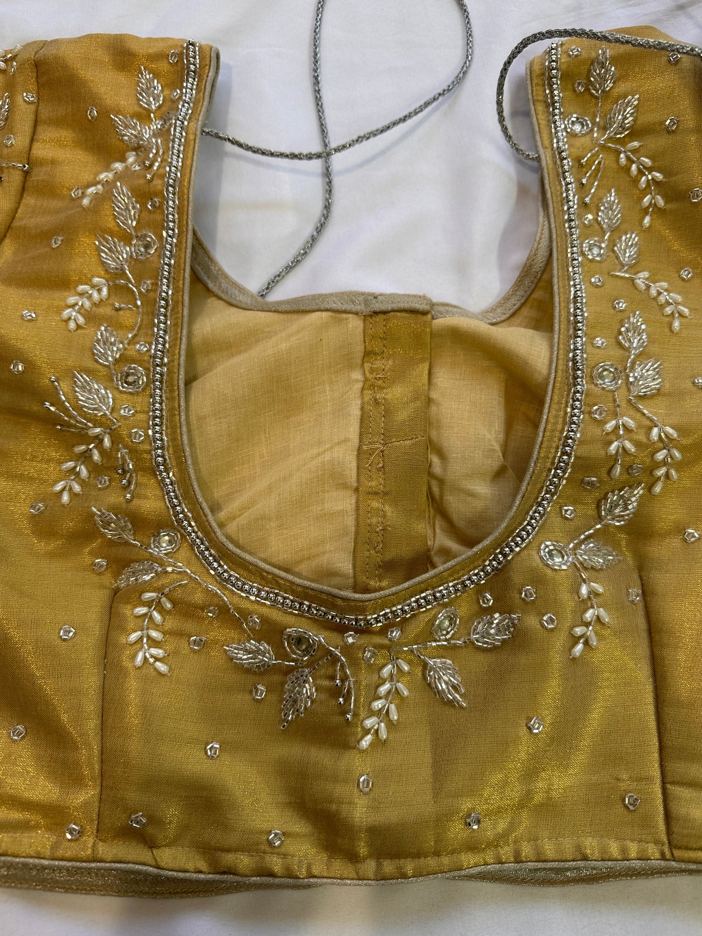Golden  Aari work blouse
