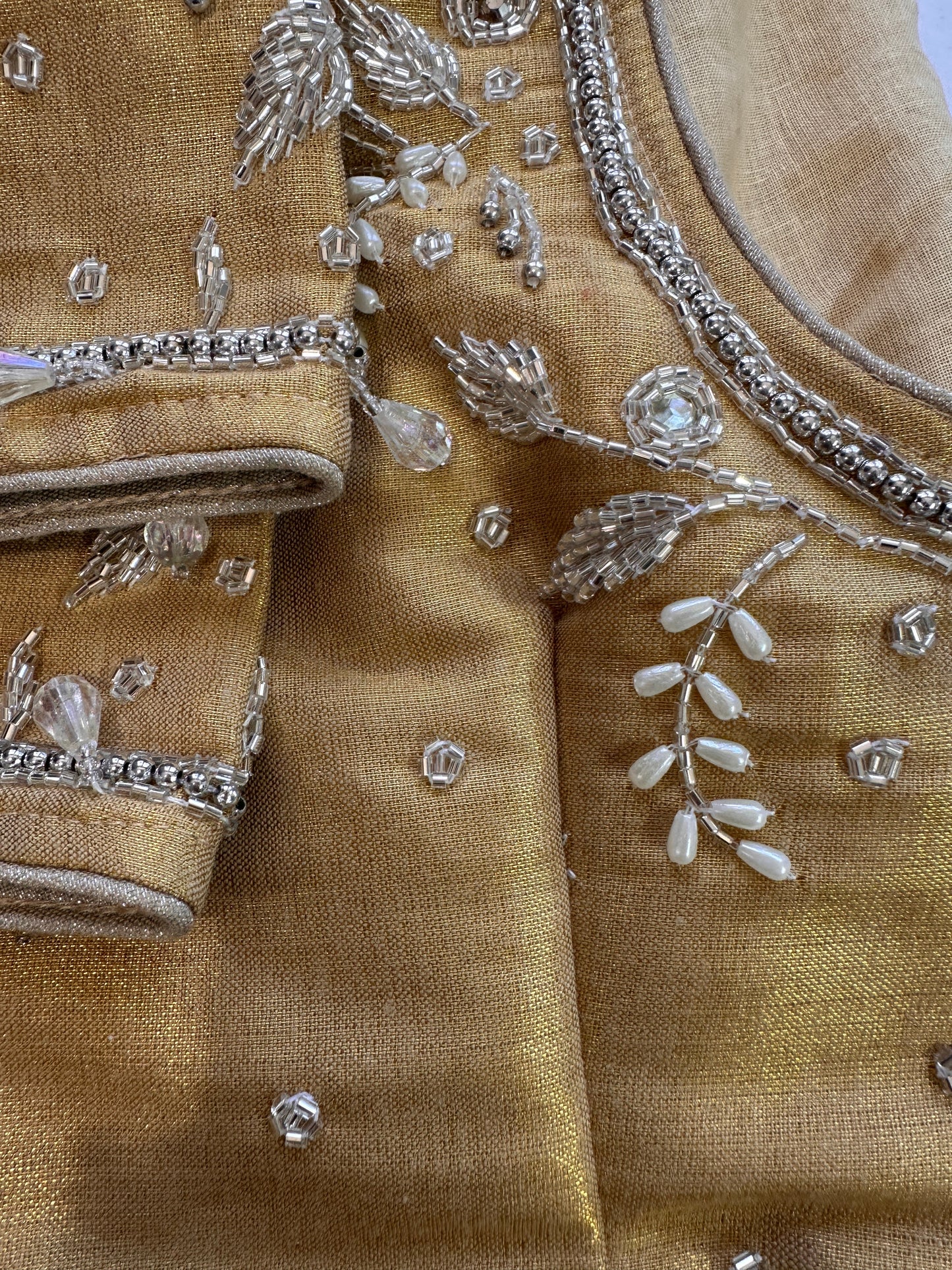 Golden  Aari work blouse