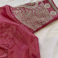 Pink Maggam work blouse
