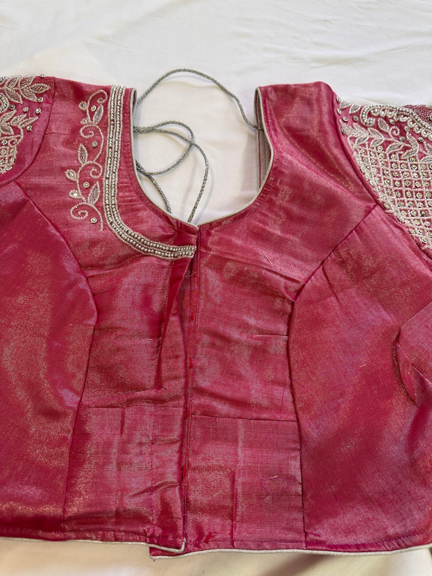 Pink Maggam work blouse