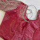 Pink Maggam work blouse