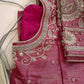 Pink Maggam work blouse