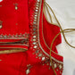 Red Mirror work blouse