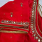 Red Mirror work blouse