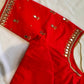 Red Mirror work blouse