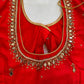 Red Mirror work blouse