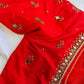 Red Mirror work blouse
