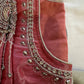 Pink Silver Maggam work blouse