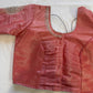 Pink Silver Maggam work blouse