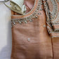 Dusty Rose Silver Maggam work blouse