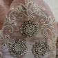 Light Pink Silver Maggam work blouse