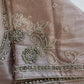 Light Pink Silver Maggam work blouse