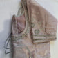Light Pink Silver Maggam work blouse