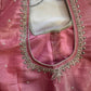 Pink Silver Maggam work blouse