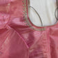 Pink Silver Maggam work blouse