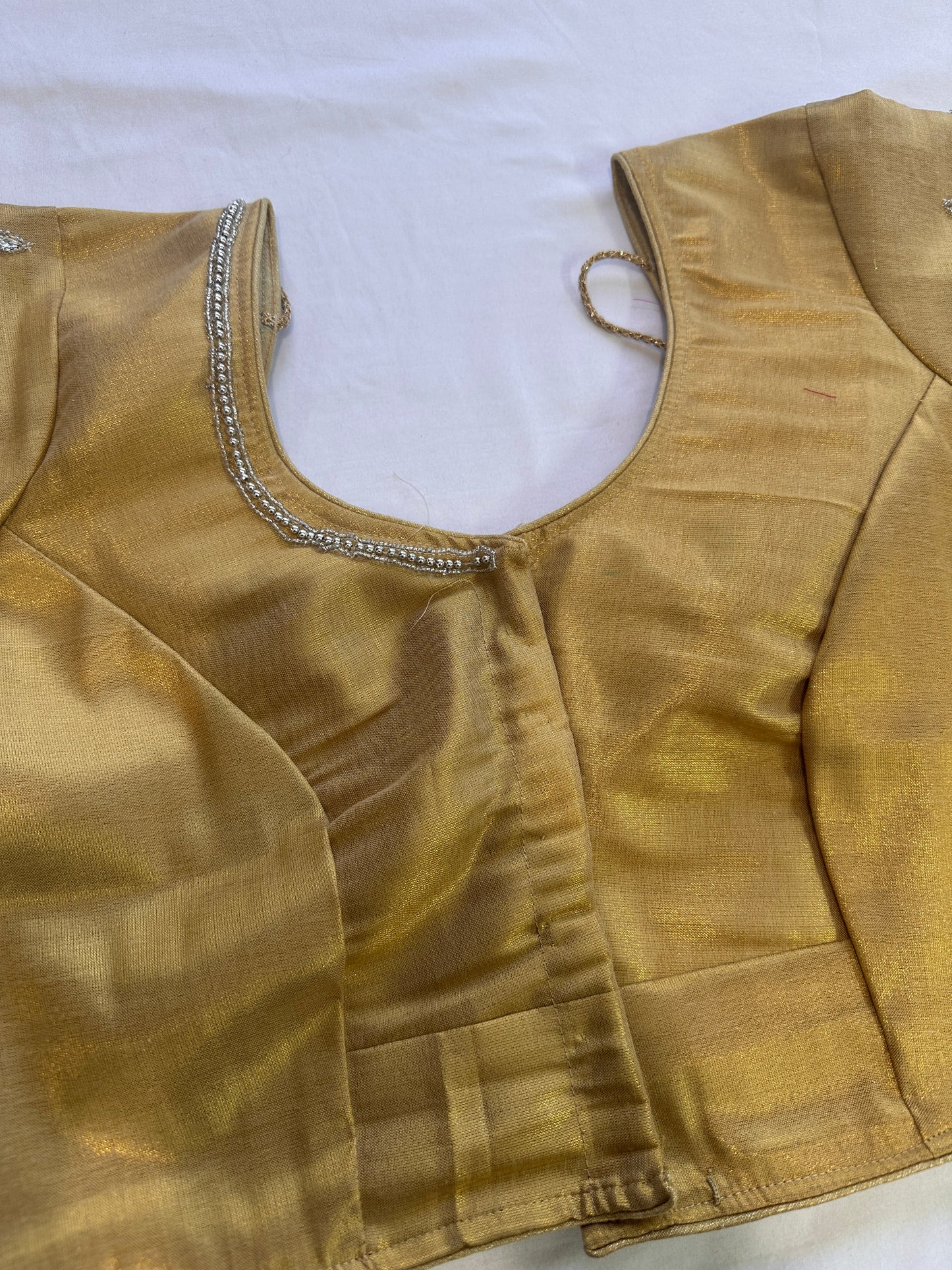 Gold Silver Maggam work blouse