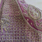 Purple Silver Maggam work blouse