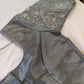 Ash Grey Silver Maggam work blouse