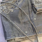 Ash Grey Silver Maggam work blouse