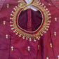 Marron Red Maggam work blouse