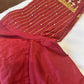 Marron Red Maggam work blouse