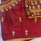 Marron Red Maggam work blouse