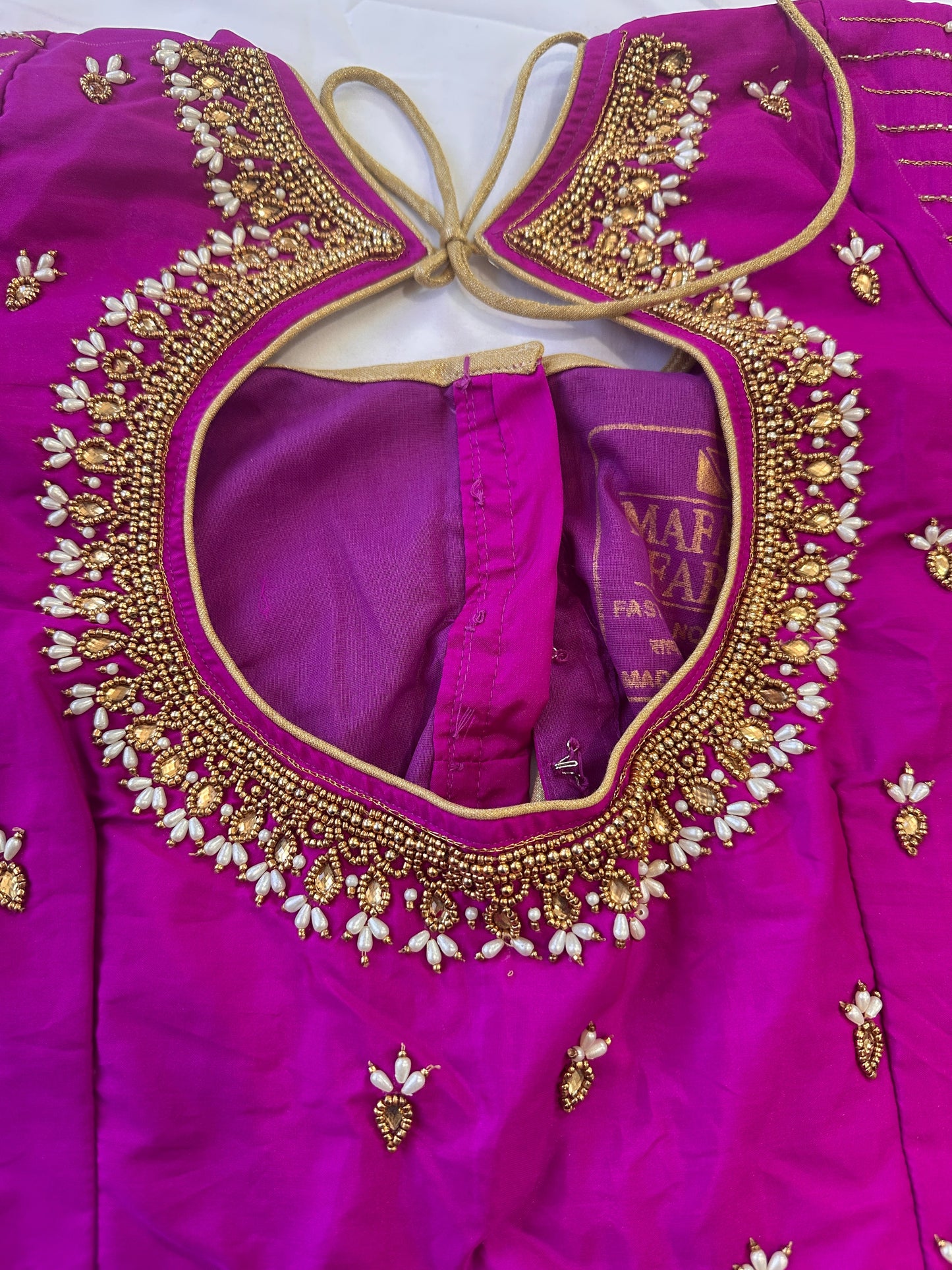 Purple Maggam work blouse