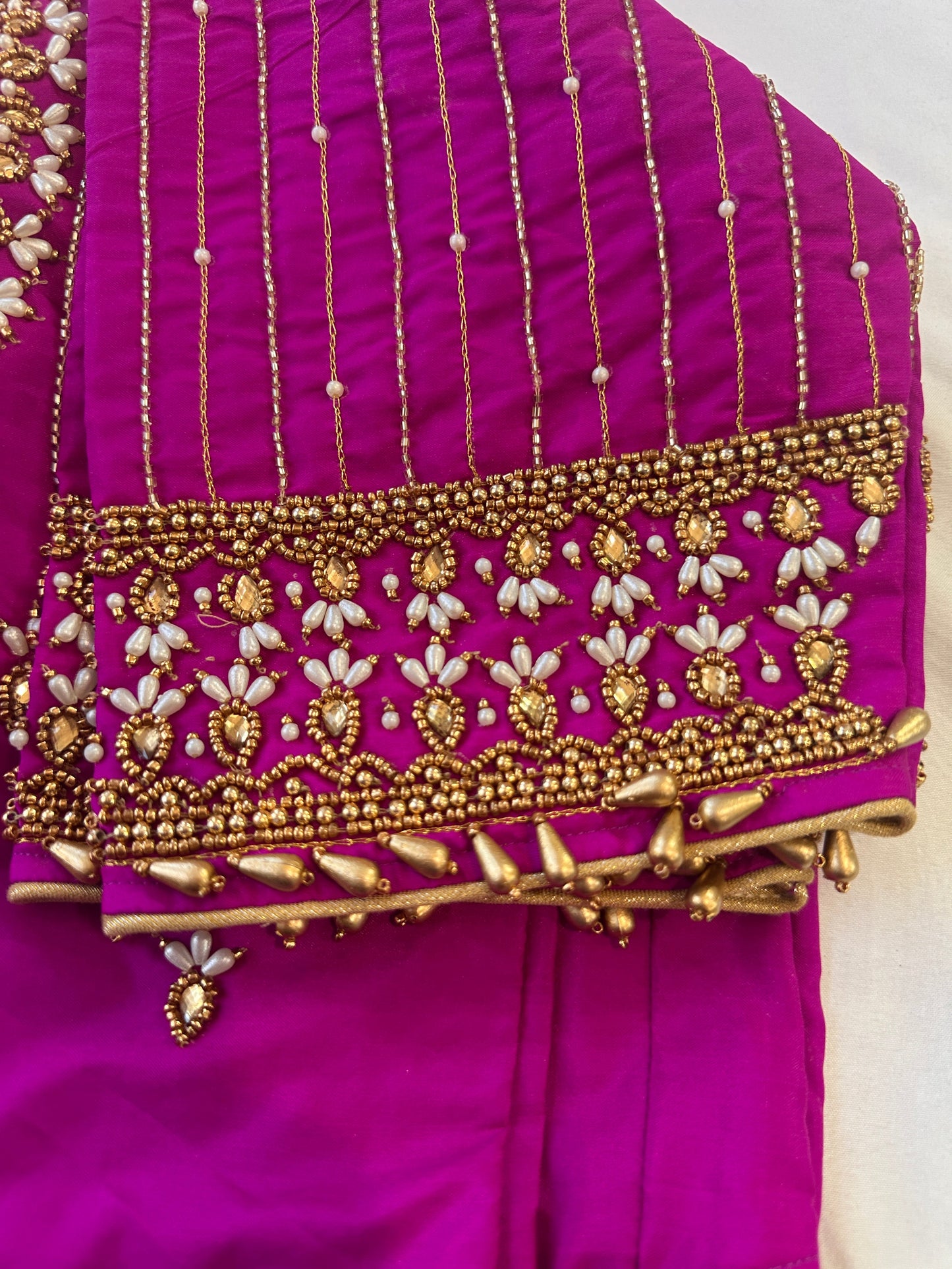 Purple Maggam work blouse