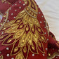 Red Peacock Maggam work blouse