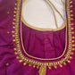 Purple Peacock Maggam work blouse