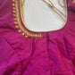 Purple Peacock Maggam work blouse