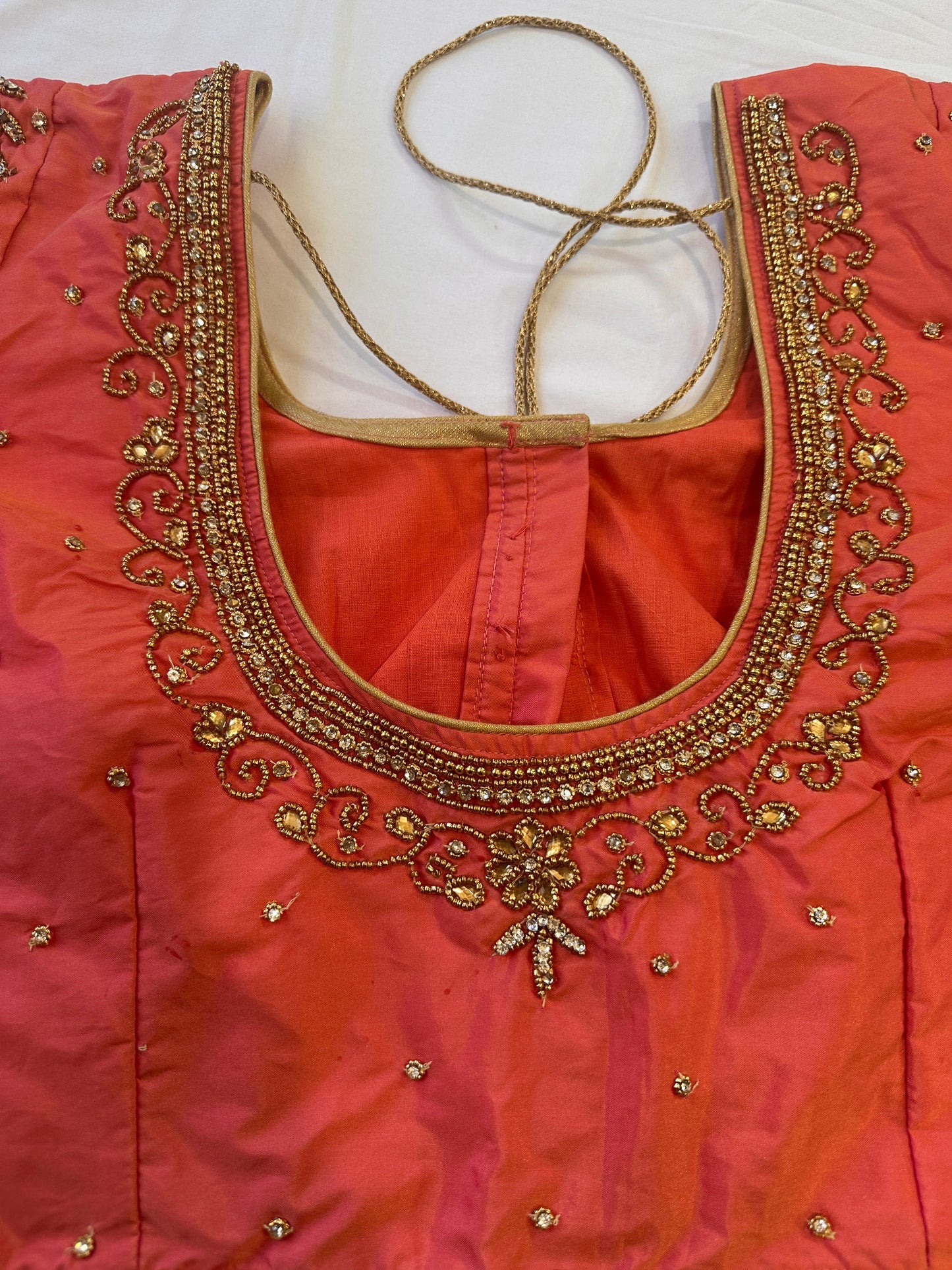 Peach Maggam work blouse