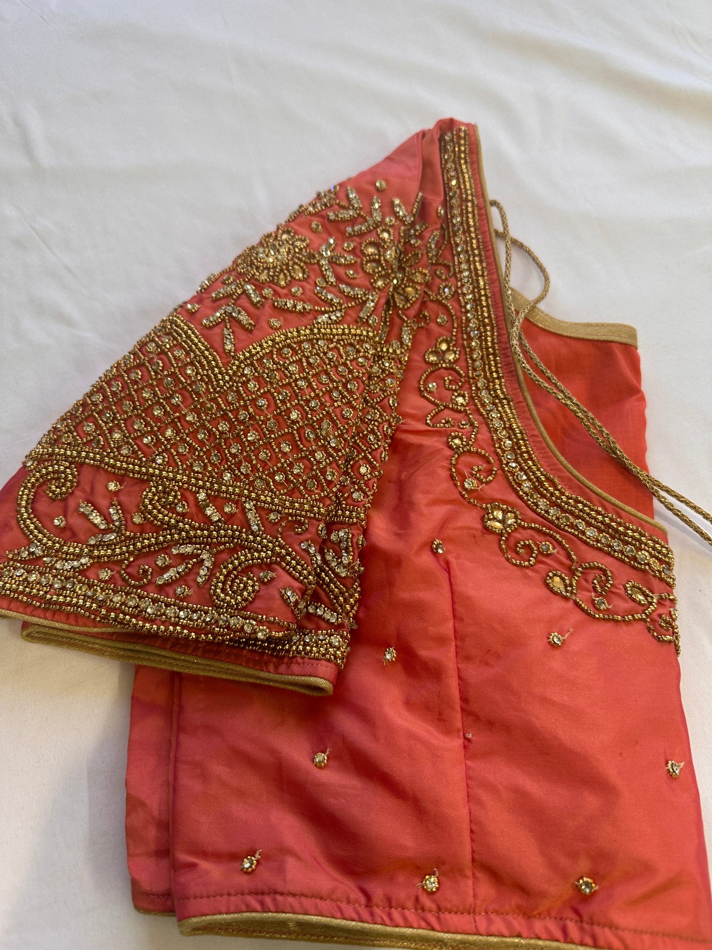 Peach Maggam work blouse