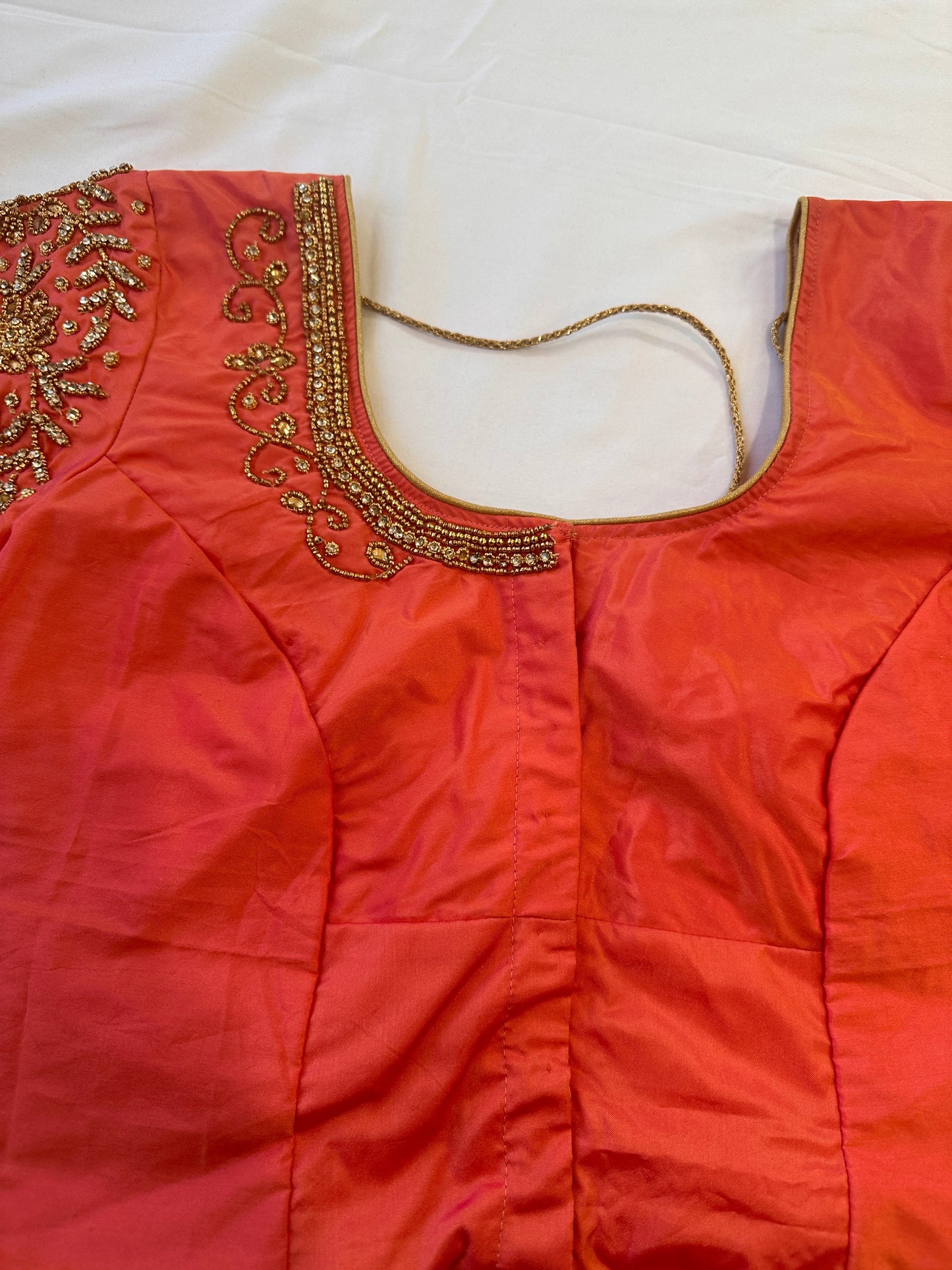 Peach Maggam work blouse